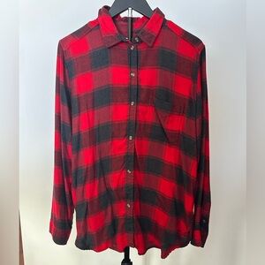 American Eagle Ahh-mazingly Soft Plaid Button Down Shirt